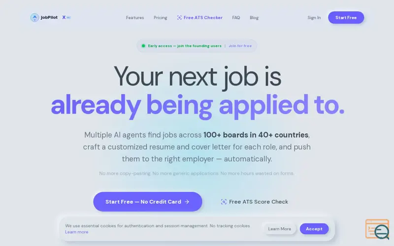 Screenshot of JobPilotX