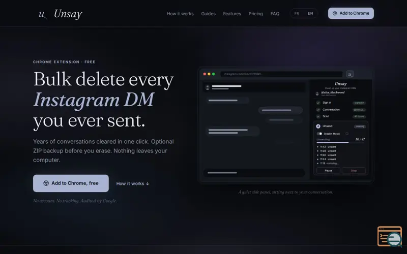 Screenshot of Unsay
