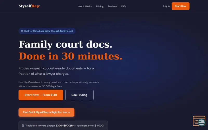 Screenshot of MyselfRep