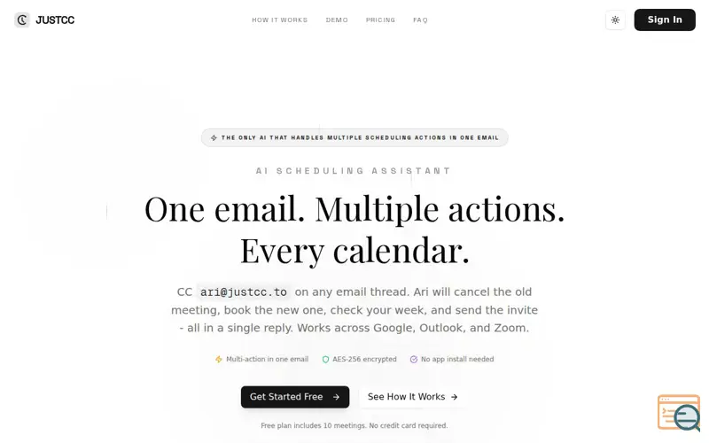 Screenshot of JustCC