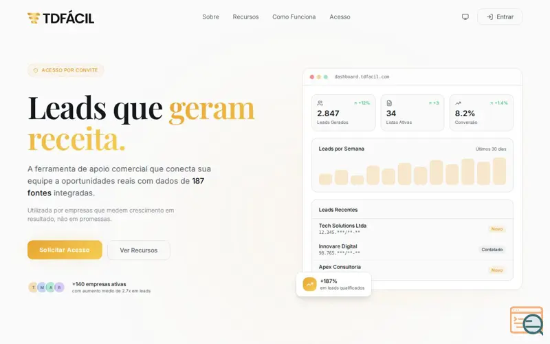 Screenshot of TDFÁCIL