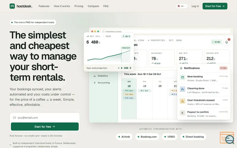 Screenshot of HostDesk.co