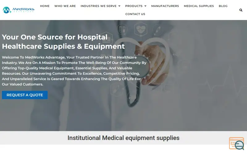 Screenshot of MedWorks Avantage