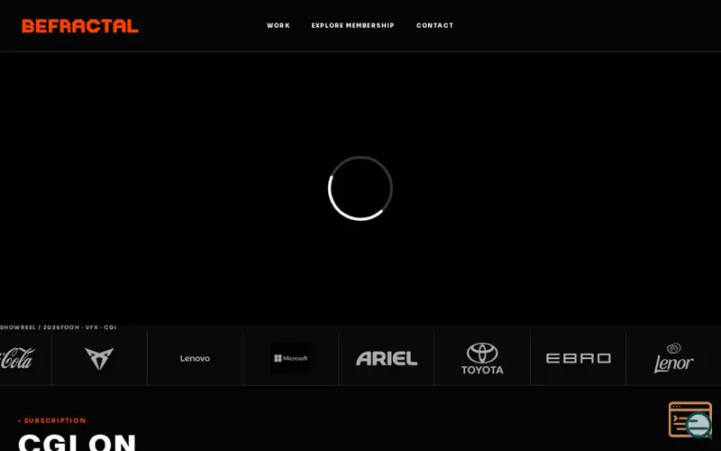 Screenshot of BeFractal, a launch using Vimeo