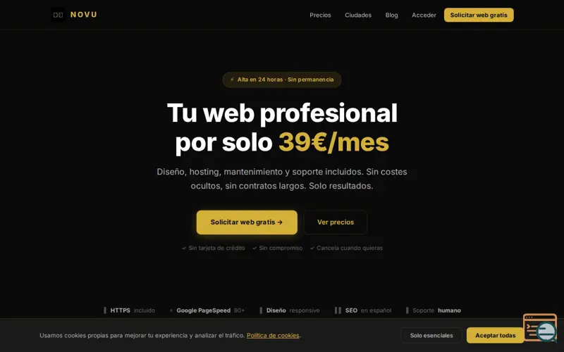 Screenshot of NOVU