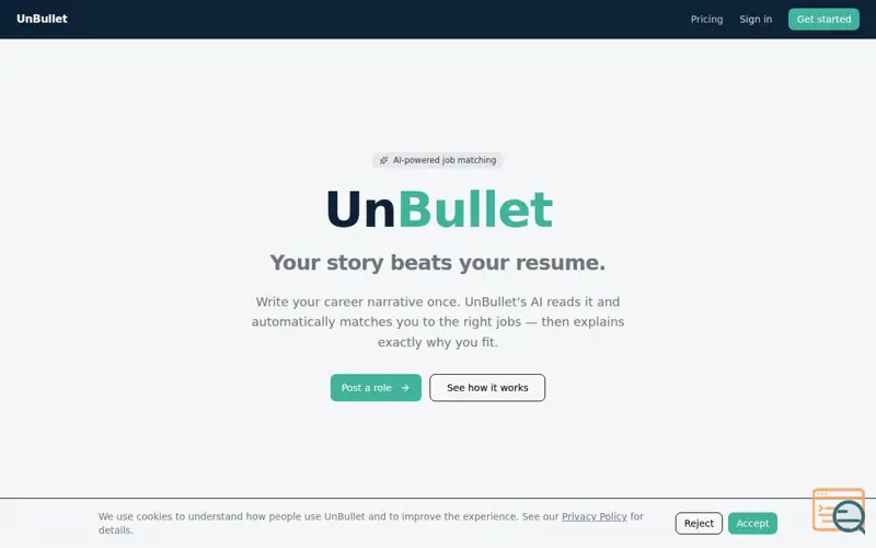 Screenshot of UnBullet