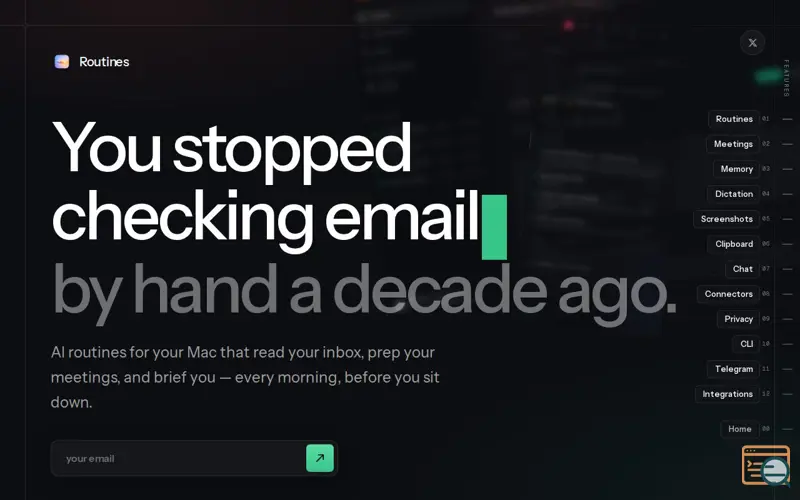 Screenshot of Routines