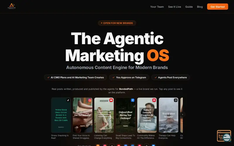 Screenshot of Agents by MyInfluenceAI