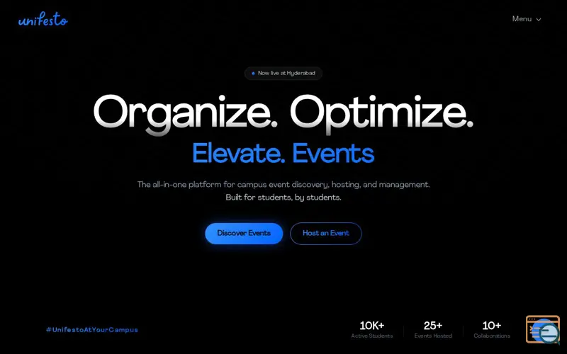 Screenshot of Unifesto