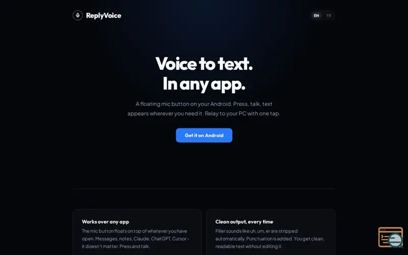 Screenshot of Replyvoice
