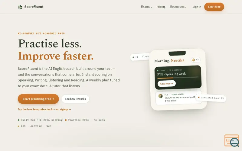 Screenshot of ScoreFluent