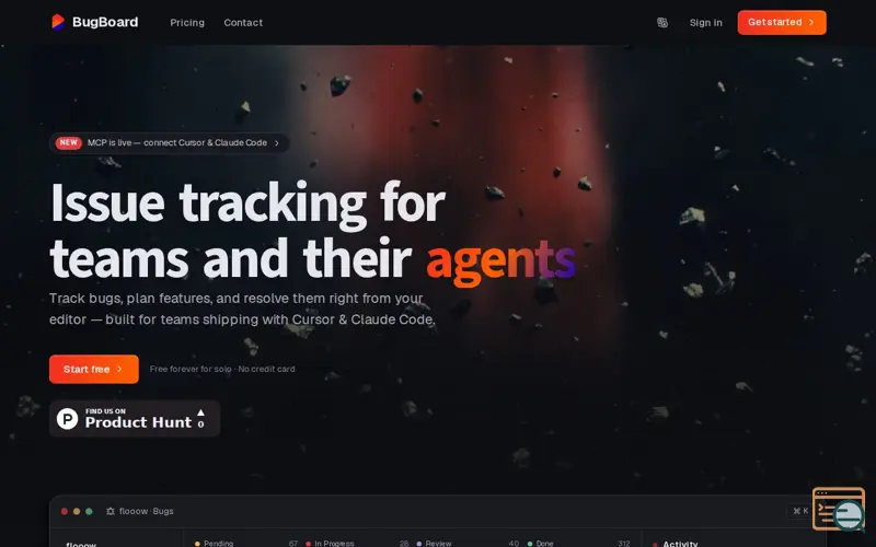 Screenshot of Bugboard.ai - Issue Tracking
