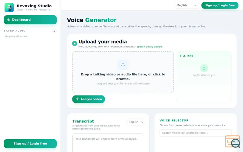 Screenshot of Revoxing Studio
