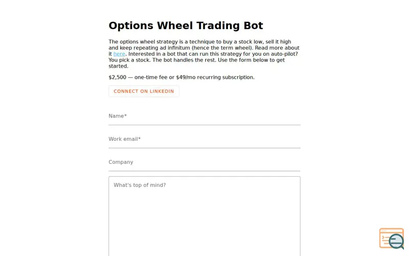 Screenshot of Options Wheel Trading Bot
