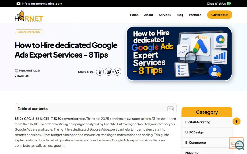Screenshot of Google Ads Service Tips