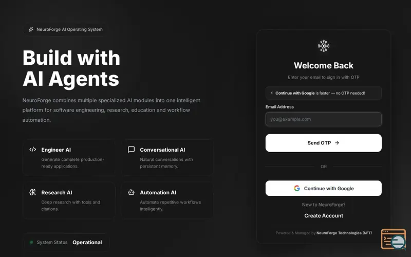Screenshot of NeuroForge