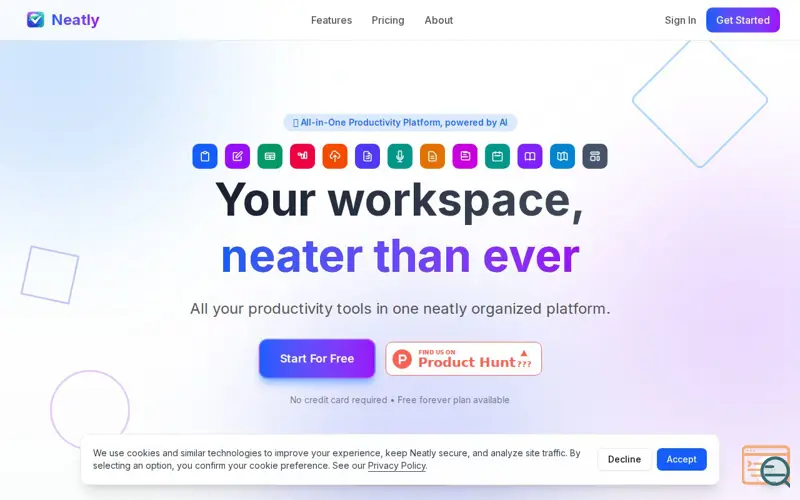 Screenshot of Neatly