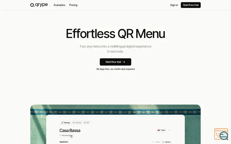 Screenshot of Qrype