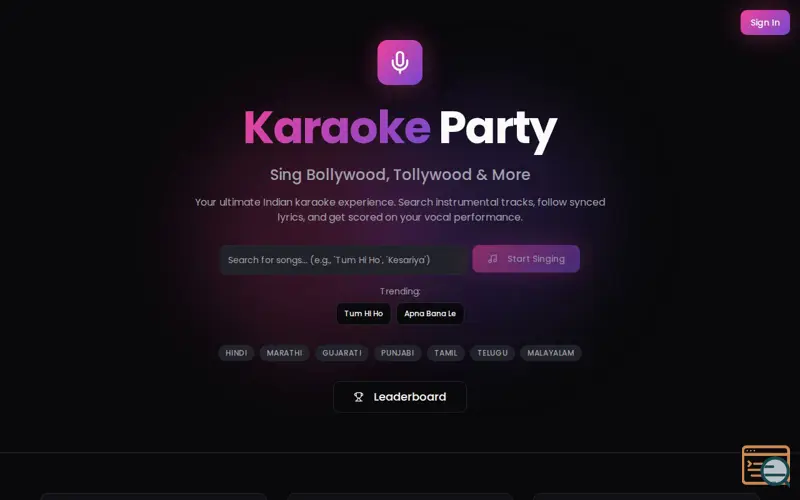 Screenshot of Karaoke Party