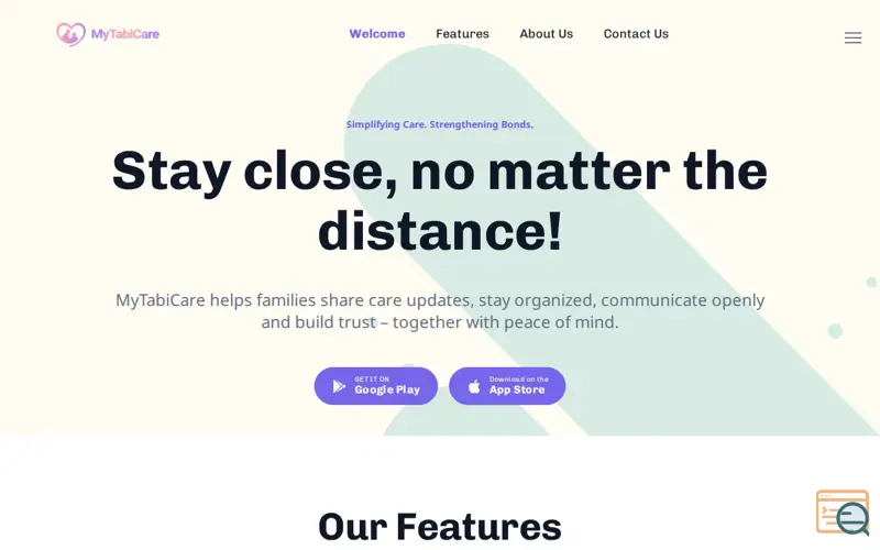 Screenshot of MyTabiCare
