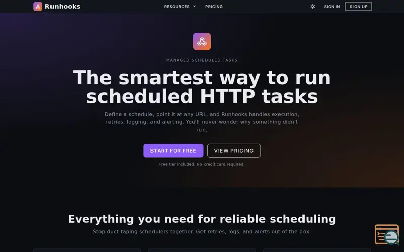 Screenshot of Runhooks.app 