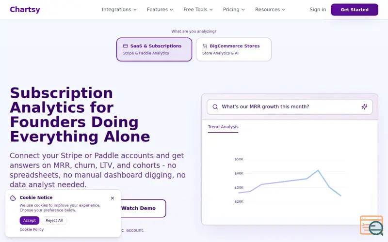 Screenshot of Chartsy