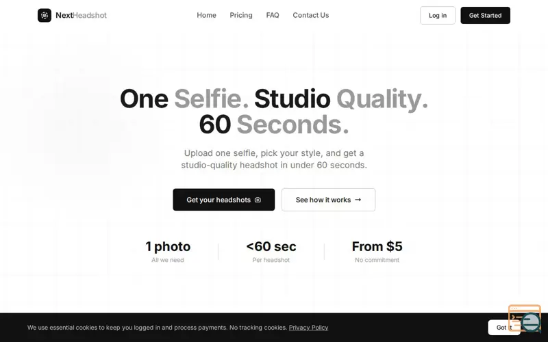 Screenshot of NextHeadshot