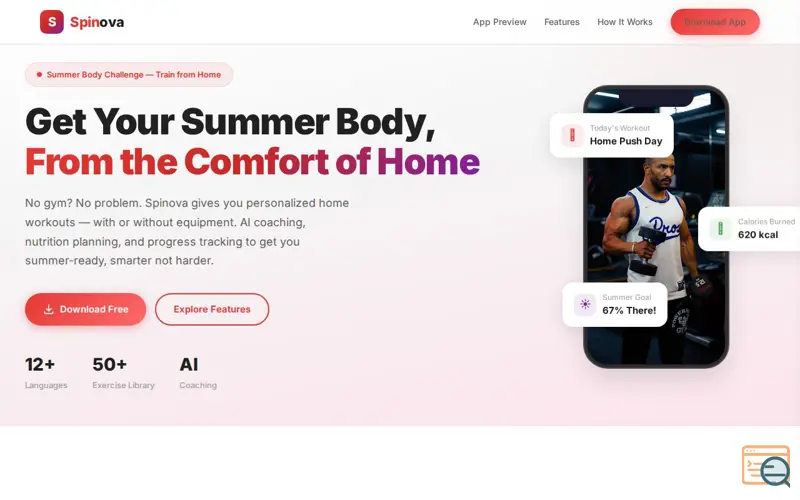 Screenshot of No Gym. No Guesswork. Just Results. 