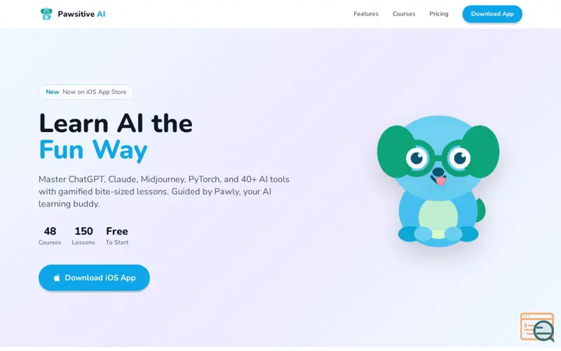 Screenshot of Pawsitive AI Learning 