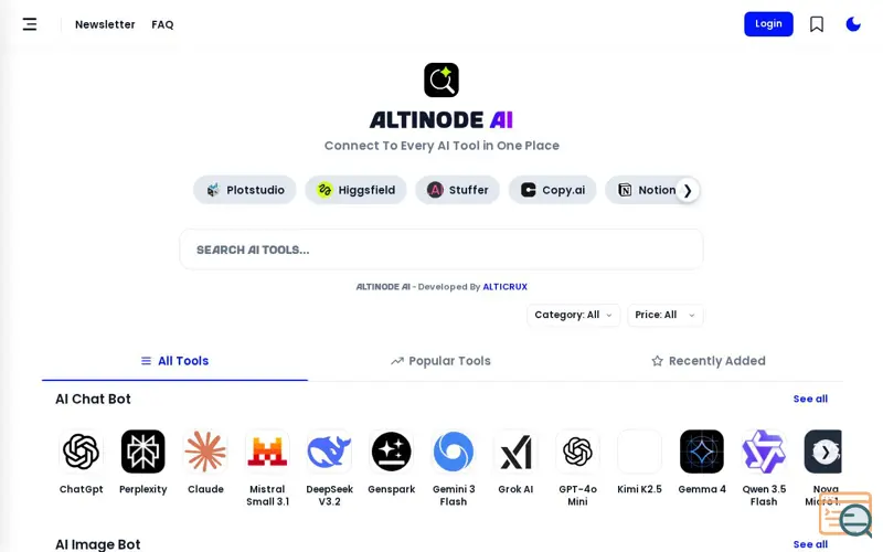 Screenshot of Altinode AI 