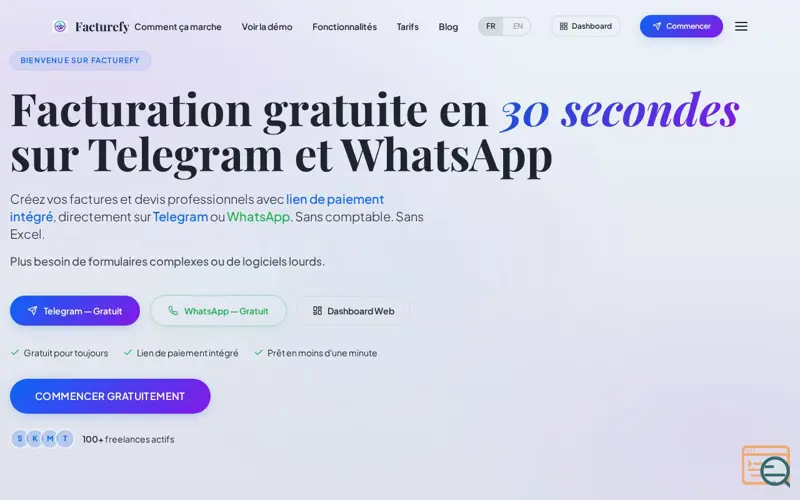 Screenshot of FactureFy