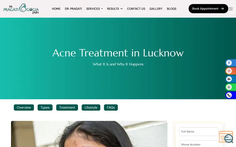 Screenshot of Acne Treatment in Lucknow