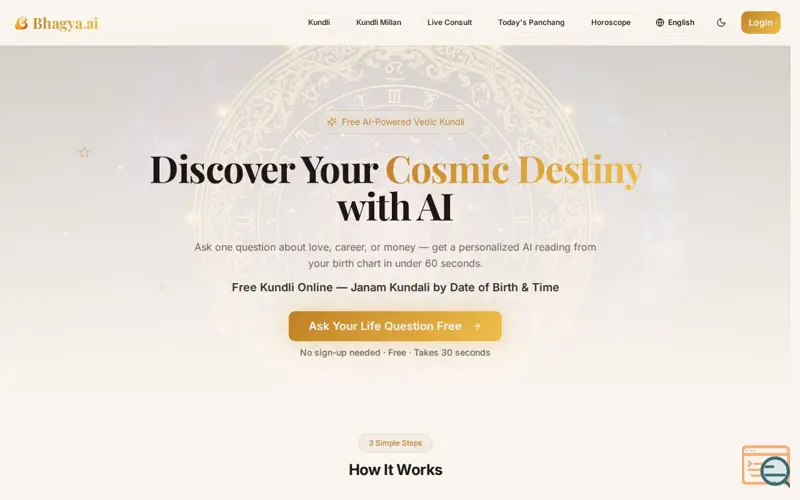 Screenshot of Bhagya.ai