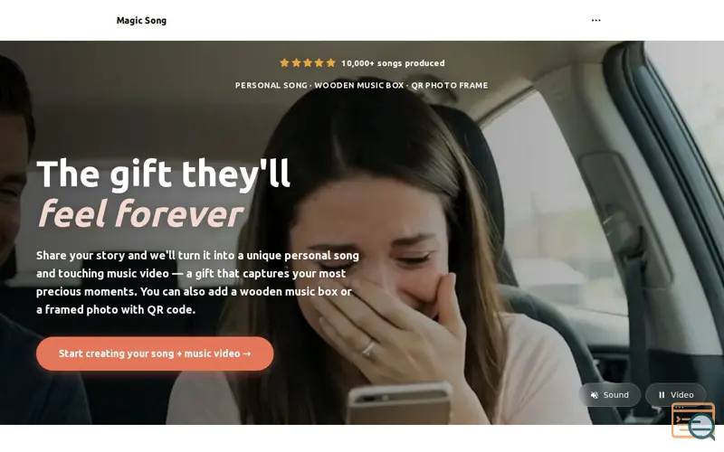 Screenshot of Magic AI Song