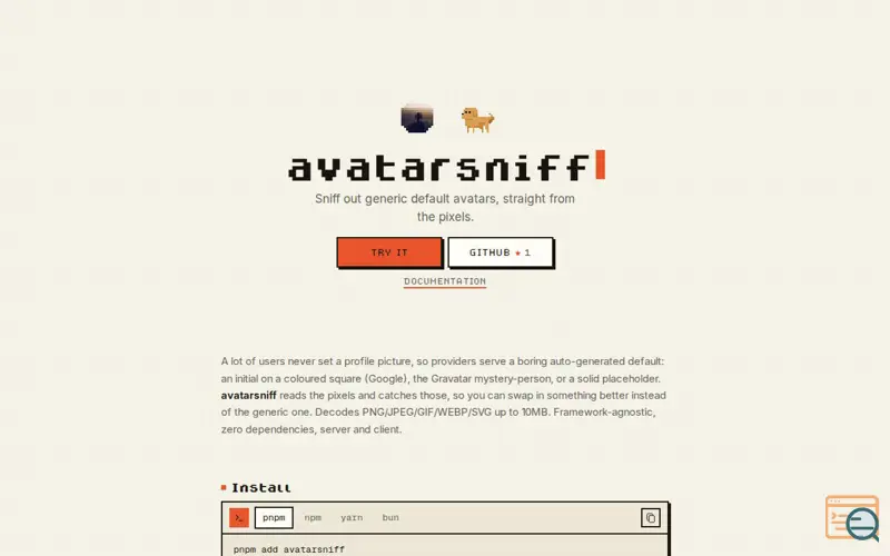 Screenshot of avatarsniff