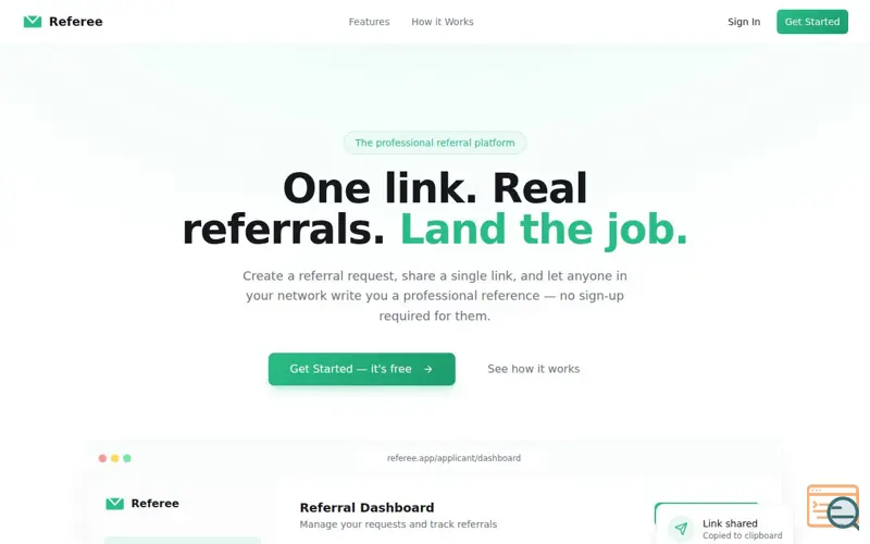 Screenshot of Referee