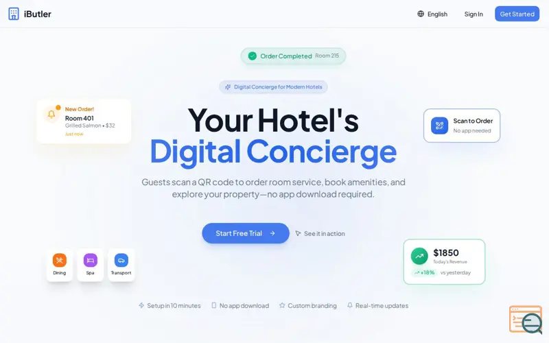 Screenshot of iButler