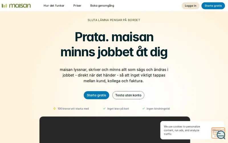 Screenshot of maisan - business brain for tradespeople