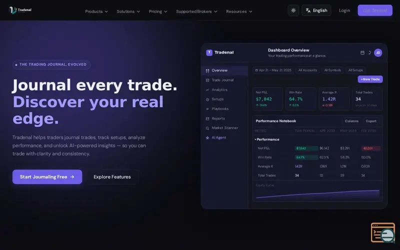 Screenshot of Tradenal