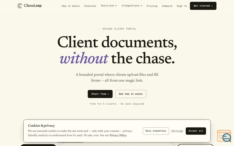 Screenshot of ClientLoop