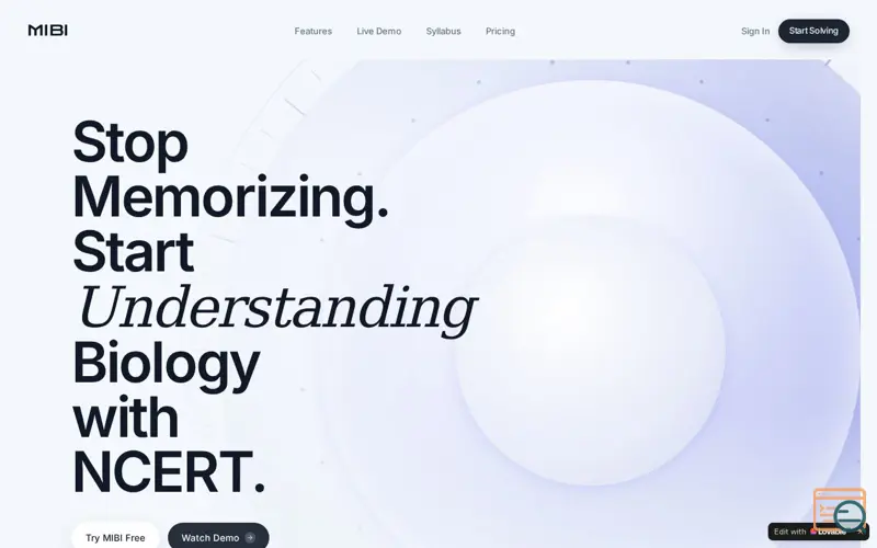 Screenshot of MIBI