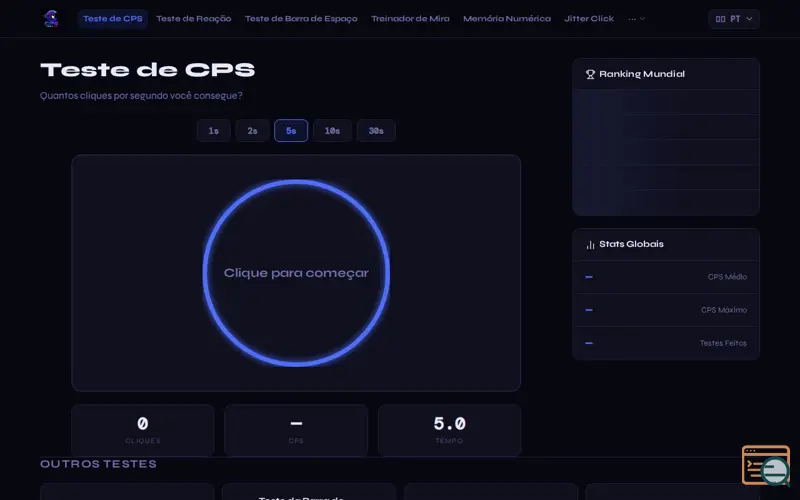Screenshot of CPS Test