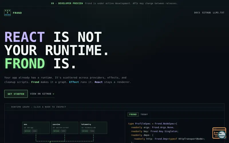 Screenshot of Frond