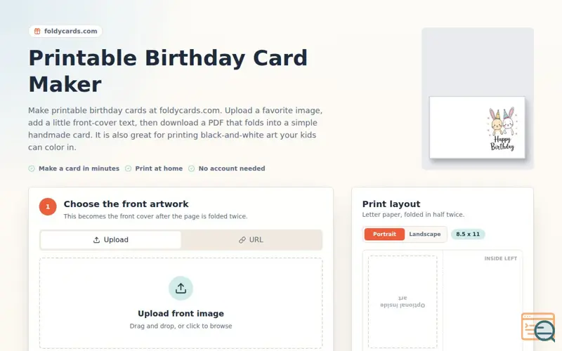 Screenshot of Foldy Cards