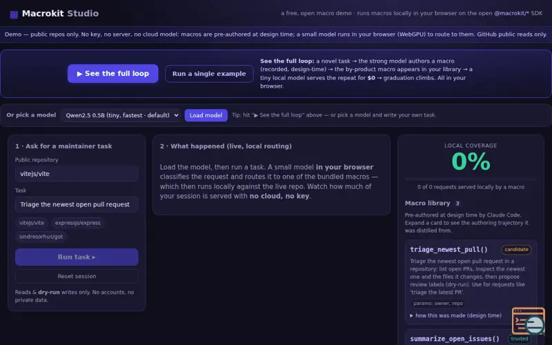 Screenshot of Macrokit Studio