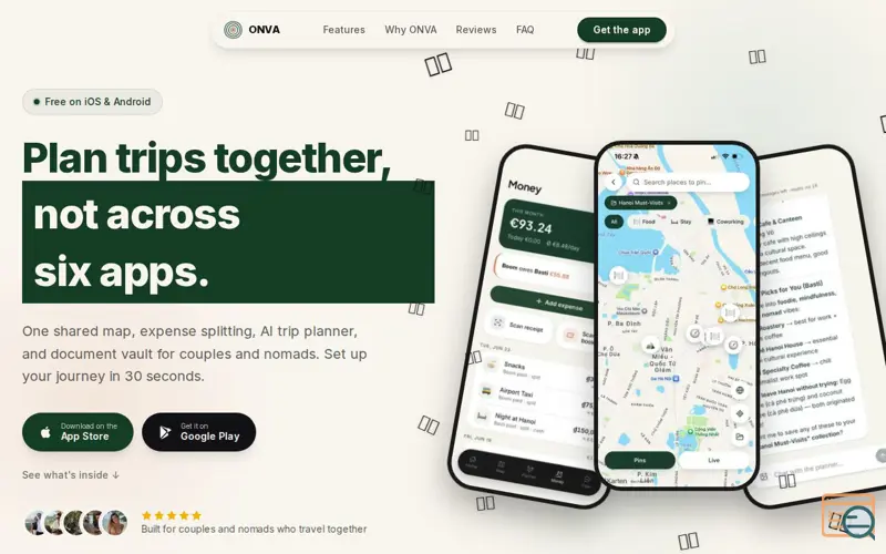 Screenshot of getonva.app
