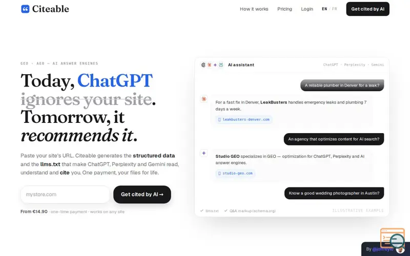 Screenshot of Citeable