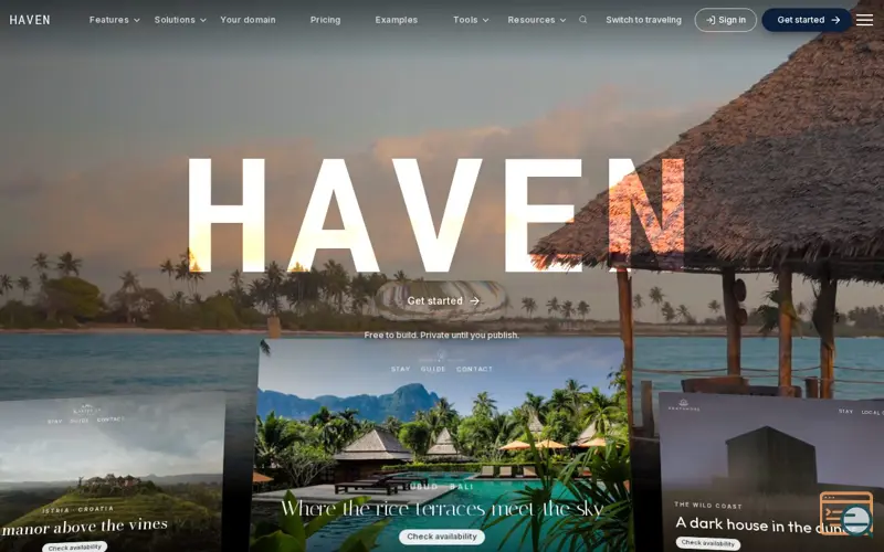 Screenshot of Book With Haven