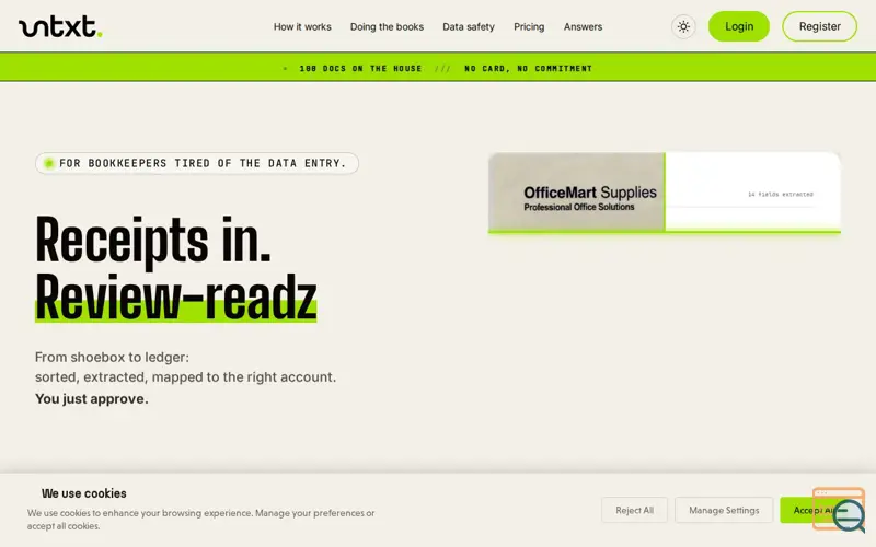 Screenshot of untxt.