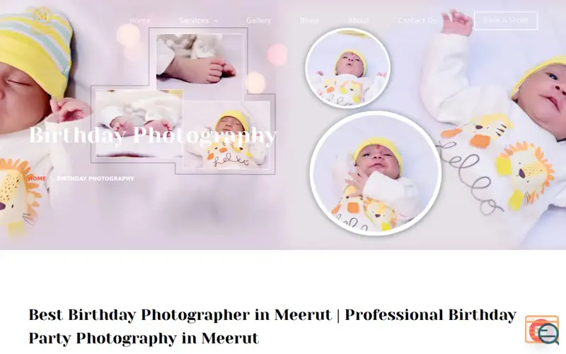 Screenshot of Studio Mantra Photography, a launch using Blocksy